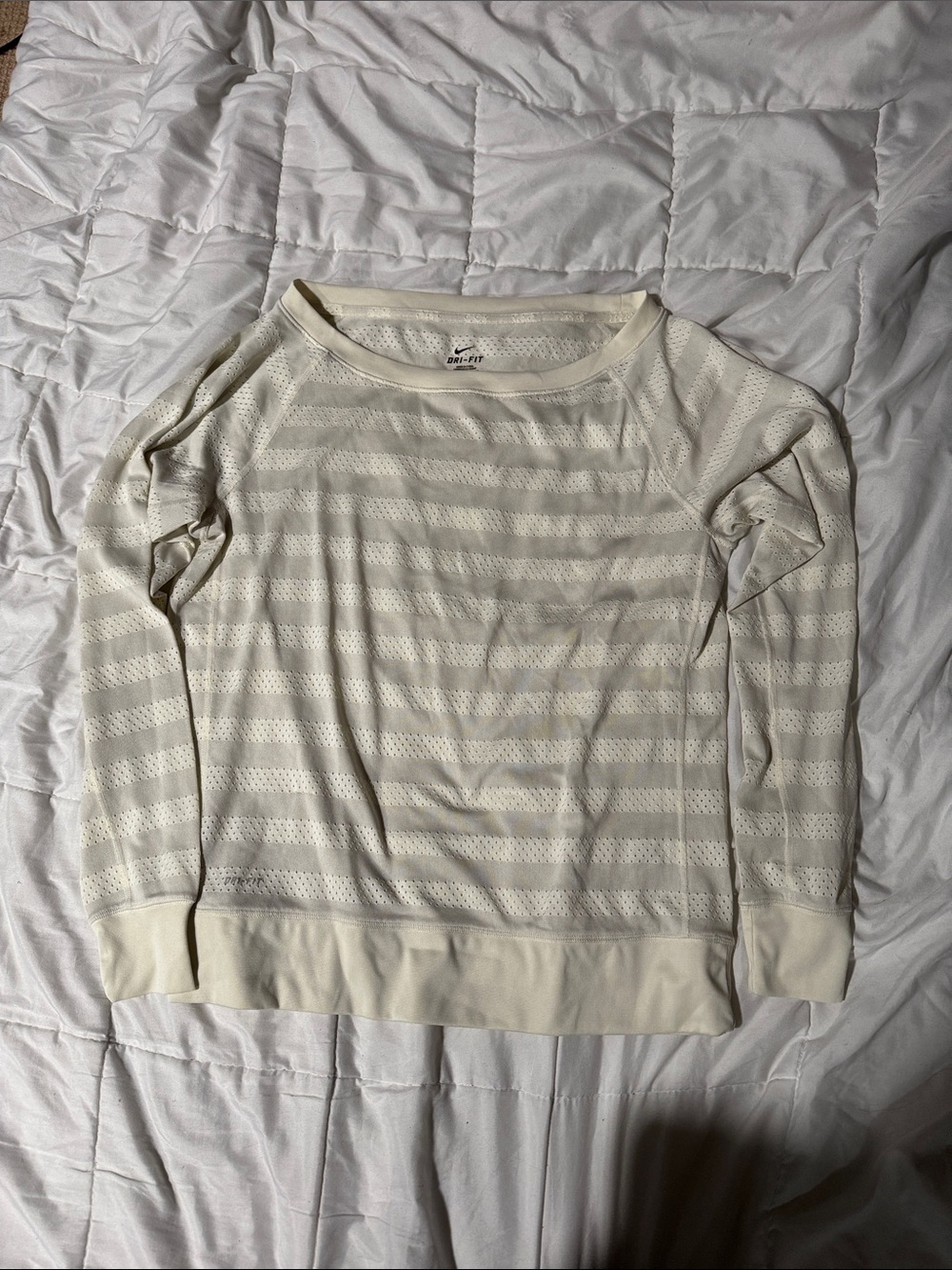 Nike Cream Dri-FIT Perforated Performance Tee